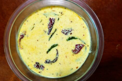 Buttermilk curry in a bowl